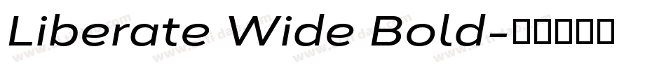 Liberate Wide Bold字体转换